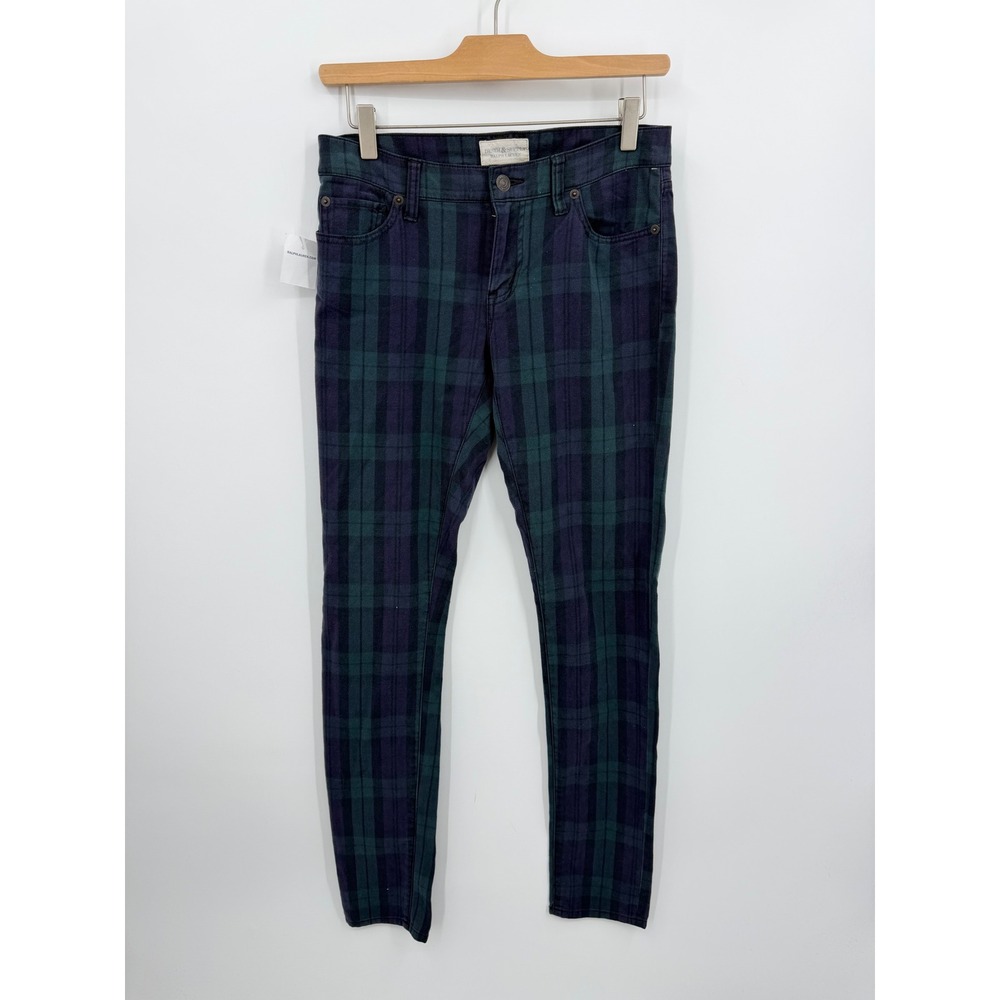 Denim & Supply Ralph Lauren Skinny Pants Women Size 27 Blackwatch Plaid Tartan